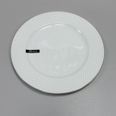 Тарілка порцелянова кругла обідня d-27 см Кристал Grazie TNC7125 / 12856 біла