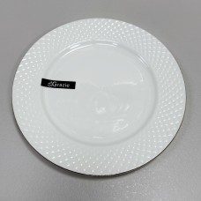 Тарілка десертна порцелянова кругла d-20 см Кристал Grazie TNC7125 / 12870 біла