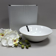 Салатник круглий порцеляновий d-18 см, h-5,7 см Кристал Grazie TNC7125 / 12900 білий