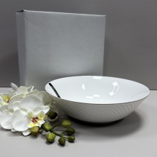 Салатник круглий порцеляновий d-20 см, h-6 см Кристал Grazie TNC7125 / 12917 білий