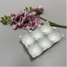 Підставка-лоток для яєць порцелянова на 6 шт Писанка Olens 102-1224 біла