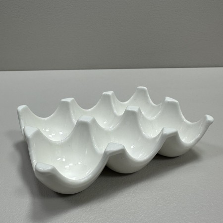 Підставка-лоток для яєць порцелянова на 6 шт Писанка Olens 102-1224 біла