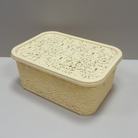 Корзина для зберігання побутових речей 6 л 29х21х12 см Ажур R Plastik  30602 молочна