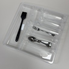 Органайзер для столових приборів пластиковий 39,2х38,5х5,4 см Akay Plastik AK-349 прозорий