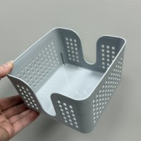 Серветниця-кошик пластикова 15х15х9 см Полімербит ПБ-840 сіра