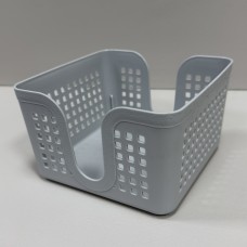 Серветниця-кошик пластикова 15х15х9 см Полімербит ПБ-840 сіра