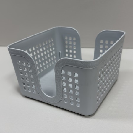 Серветниця-кошик пластикова 15х15х9 см Полімербит ПБ-840 сіра