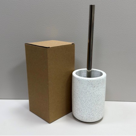 Йоршик для унітазу з підставкою 11х11х15,5 см / h-35 см BonaDi 851-329 білий граніт