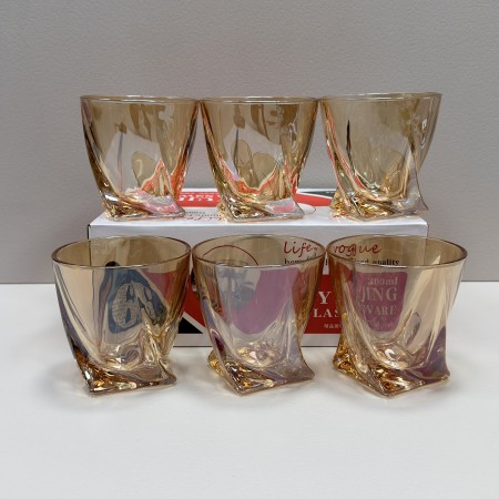 Набір склянок Quadro 6 шт 300 мл Yujing GlassWare 2772-4/3596