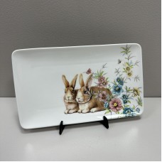 Блюдо порцелянове прямокутне 25,5х15х1 см Happy Rabbit BonaDi 311-125