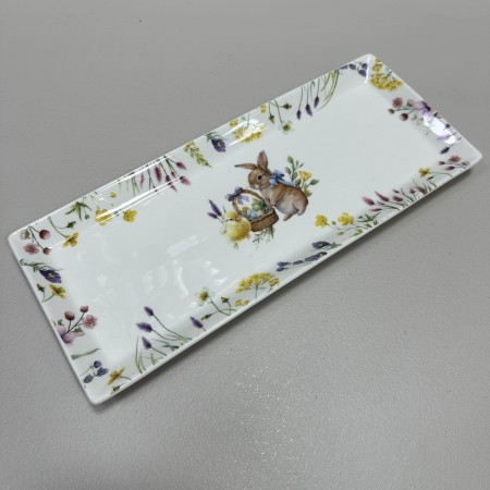 Блюдо порцелянове прямокутне 35х14х2 см Easter Melody BonaDi K240