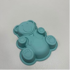 Силіконова форма для випікання Ведмедик 16,5х13х2 см Stenson MH-4400 зелена