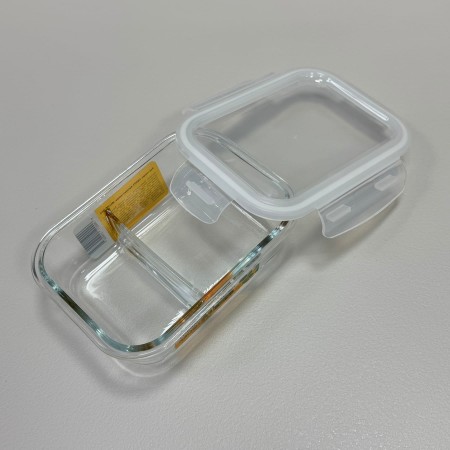 Контейнер прямокутний для їжі 2-секційний 640 мл 18х14х6,5 см Thermo Box Ecomo 3RC065-2AX / 7151993