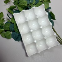 Підставка-лоток для яєць порцелянова на 12 шт Писанка Olens 102-1225 біла