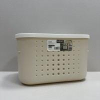 Корзина пластикова з кришкою 26,9х18,7х16 см 6,2 л Lova Plastik LV-351 бежева