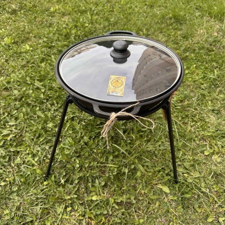 Казан чавунний 8 л зі скляною кришкою Maysternya Т405С3Ук