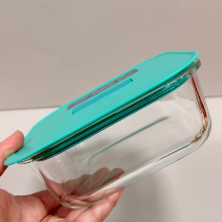 Контейнер 1100 мл 17,5х17,5х7 см Luminarc Pure Box Unique JOY X1545 бірюза