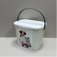 Контейнер прямокутний для зберігання їжі собак, котів 7,3 л 26,5х18,5х21 см Herevin 161158-002 / 7182672 білий
