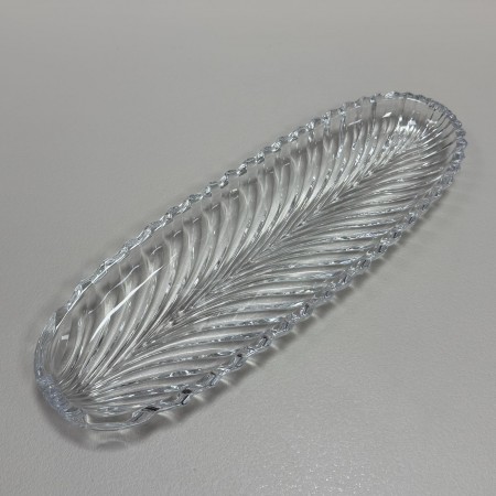 Блюдо скляне овальне 39,7х13,5х3 см Yujing GlassWare 9069/0288-0