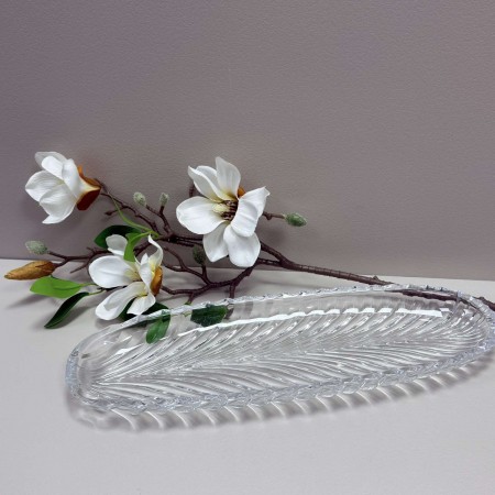 Блюдо скляне овальне 39,7х13,5х3 см Yujing GlassWare 9069/0288-0