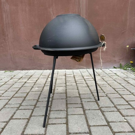 Казан чавунний 15 л з кришкою-сковородою гриль Maysternya V15-1CP Gr