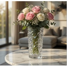 Ваза скляна  h-30,3 см Yujing GlassWare 3937 прозора