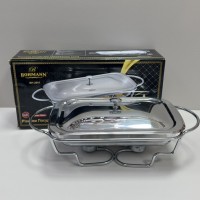 Марміт скляний прямокутний 2,4 л з металевою підставкою Bohmann BH-2001