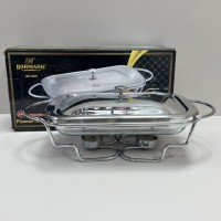 Марміт скляний прямокутний 2,4 л з металевою підставкою Bohmann BH-2001