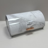 Хлібниця металева з відкидною кришкою 38,5х28х18,5 см Bohmann BH-7259MR білий мармур