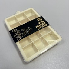 Силіконова форма для льоду із прозорою силіконовою кришкою Creamy S&T 3300-61 кремова