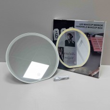 Дзеркало косметичне акумуляторне з LED-підсвіткою 26,5х25,7х1,5 см 3 режими A-Plus M004 біле