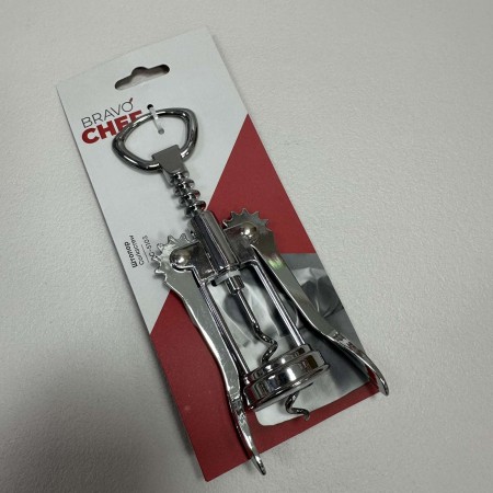 Штопор 2 в 1 з наржевіючої сталі BRAVO CHEF BC-5103