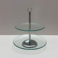 Фруктівниця-блюдо скляна 2-х ярусна 25х25х27,5 см Ardesto Gemini AR0948 