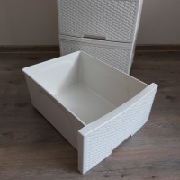 Комод пластиковий 46,5 x 39,5 x 95,5 см Алеана Ротанг 123093 біла троянда
