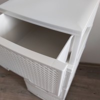 Комод пластиковий 46,5 x 39,5 x 95,5 см Алеана Ротанг 123093 біла троянда