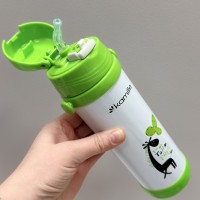 Термос-пляшка дитячий 500 мл з нержавіючої сталі Kamille 2086 зелений