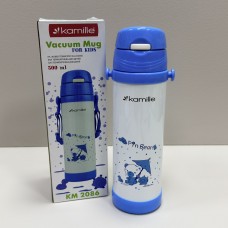 Термос-пляшка дитячий 500 мл з нержавіючої сталі Kamille 2086 блакитний