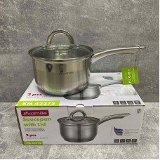 Ківш 2 літри з нержавіючої сталі з кришкою Kamille KM-4227