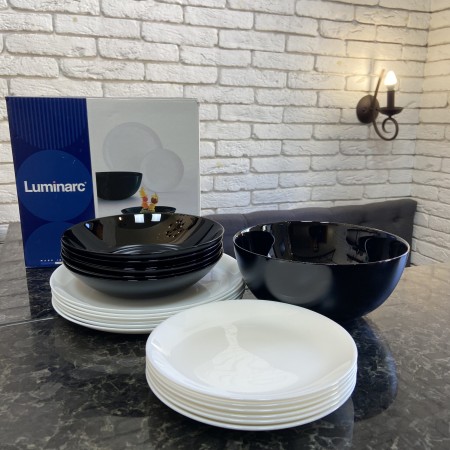 Сервиз столовый Luminarc Diwali BLACK WHITE 19 предметов 4360P LUM 