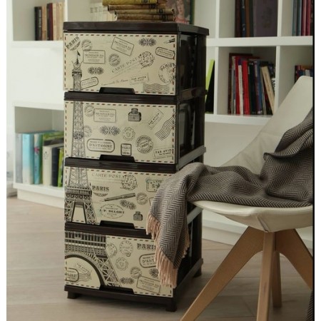 Комод Пластиковий Алеана "Єйфелева Вежа" коричневий 123093