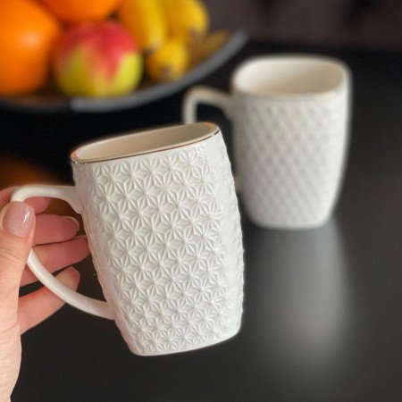 Кружка фарфоровая квадратная 350 мл. Снежная Королева Interos 557309-А