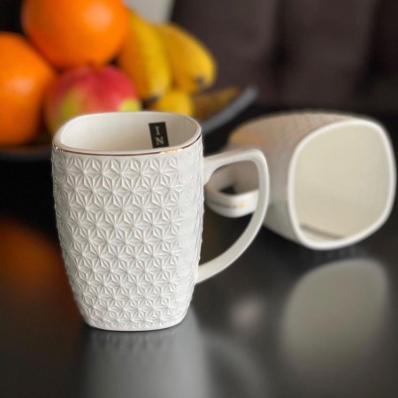 Кружка фарфоровая квадратная 350 мл. Снежная Королева Interos 557309-А