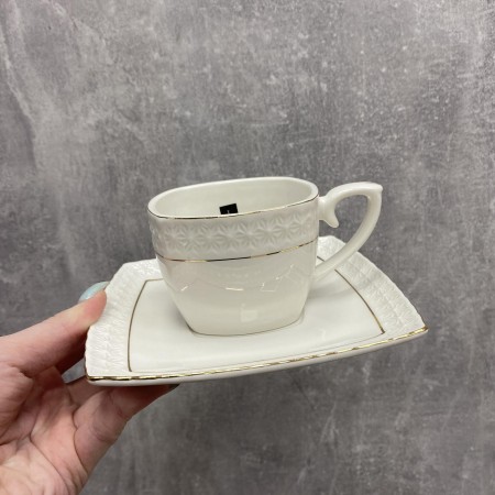 Чашка з блюдцем порцелянова Interos 240 мл Снігова Королева