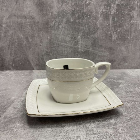 Чашка з блюдцем порцелянова Interos 240 мл Снігова Королева