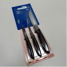 Набір ножів Tramontina Plenus із 3 шт Чорний 23498/013