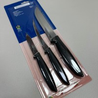 Набір ножів Tramontina Plenus із 3 шт Чорний 23498/013