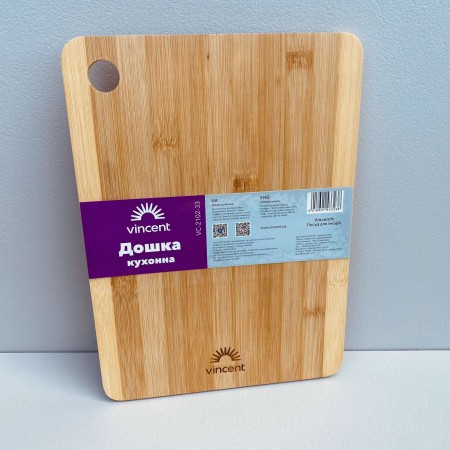 Дошка кухонна Vincent бамбук 33 х 24 х 1,2 см прямокутна 2102-33 VC