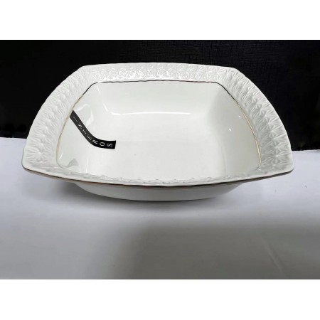 Тарілка порцелянова 23 см квадратна Interos Снігова Королева