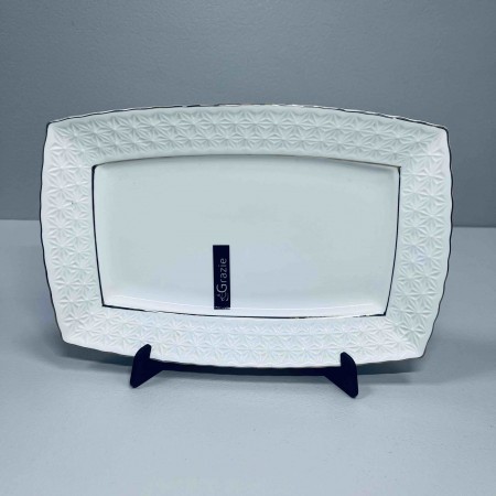 Блюдо порцелянове прямокутне 23 см Снігова королева Interos 9/222723-A