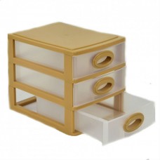 Комод міні пластиковий 3 яруси 20 Х 19 Х 27 см Консенсус - 0196